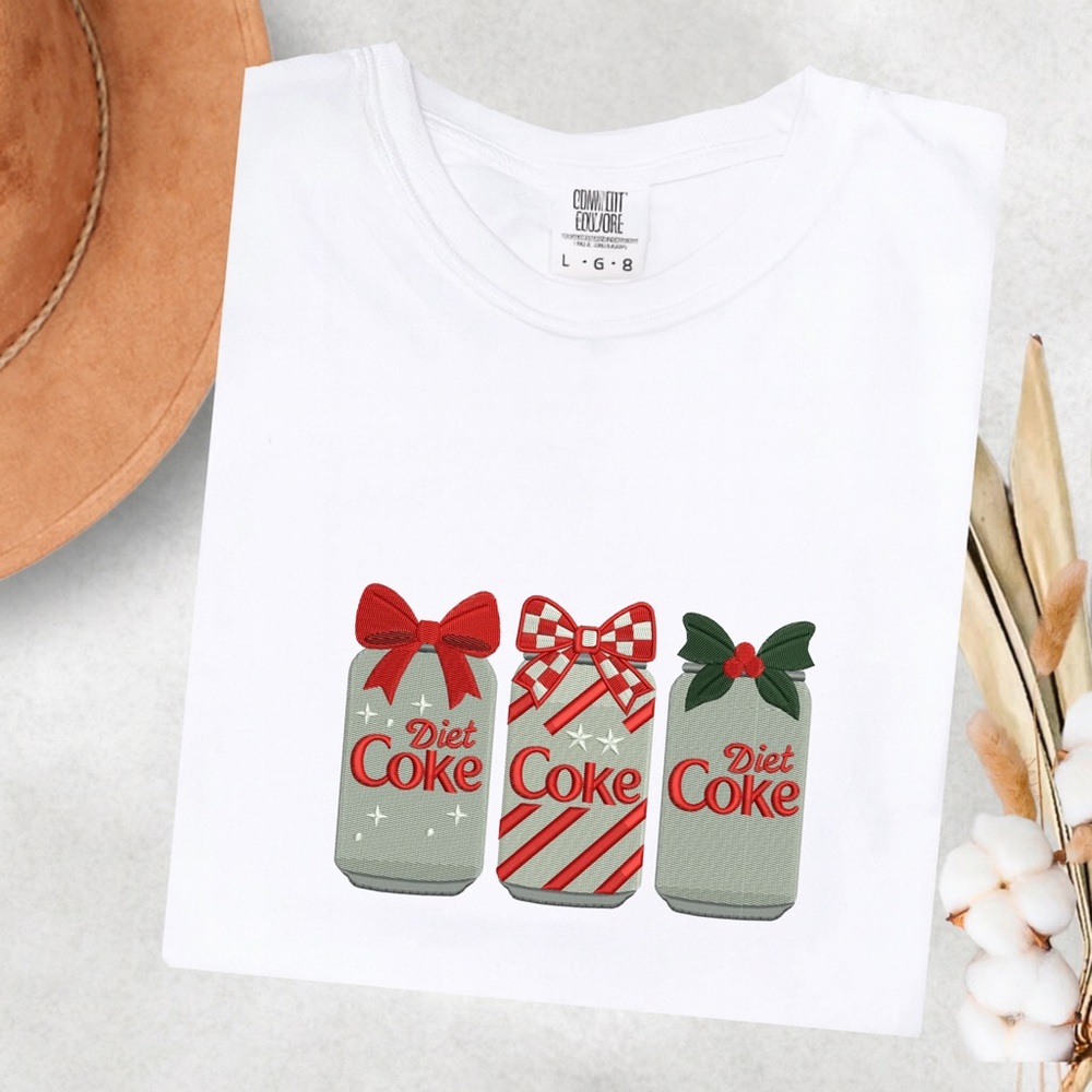 Embroidered Diet Coke  T-Shirt